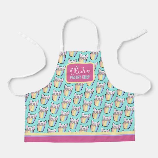 Tablier Amusant Cuisine Cupcake sur mesure pour enfants (Recto)