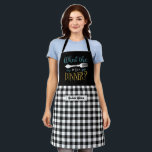 Tablier Amusant Cuisine Fourche Pun Noir Blanc Plaid<br><div class="desc">Tablier drôle et cool pour rendre la cuisine plus amusante. Cadeau personnalisé pour la famille et les amis qui aiment la cuisine, la cuisson et essayer une nouvelle recette dans la cuisine. Customisez le libellé qui convient à votre occasion. Vous pouvez utiliser l'outil de conception pour modifier davantage le type...</div>