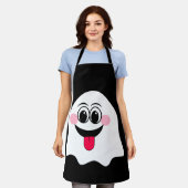 Tablier Amusant émoji fantôme ! (Porté)
