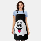 Tablier Amusant émoji fantôme ! (Porté)