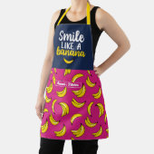 Tablier Amusant et mignon sourire comme un Motif de banane (Insitu)