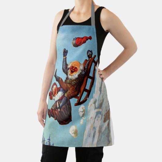 Tablier Amusant Grand-mère Grand-père Sleigh Ride Wilhelm  (Insitu)