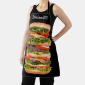 Tablier Amusant Hamburger empilé Thème de la cuisine (Insitu)