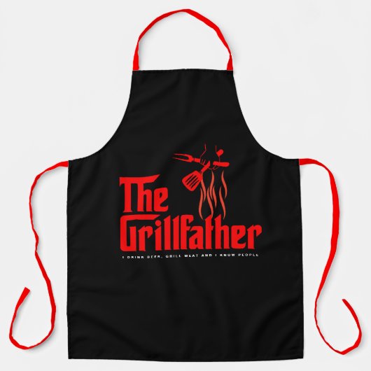 Tablier Amusant Mob Movie Satire Aprons, Père Grill (Recto)