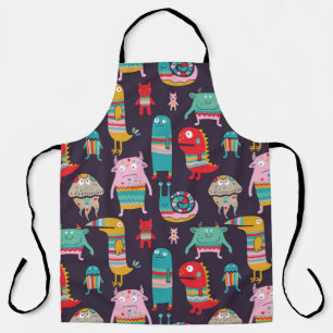 Tablier Amusant monstres sans couture motif
