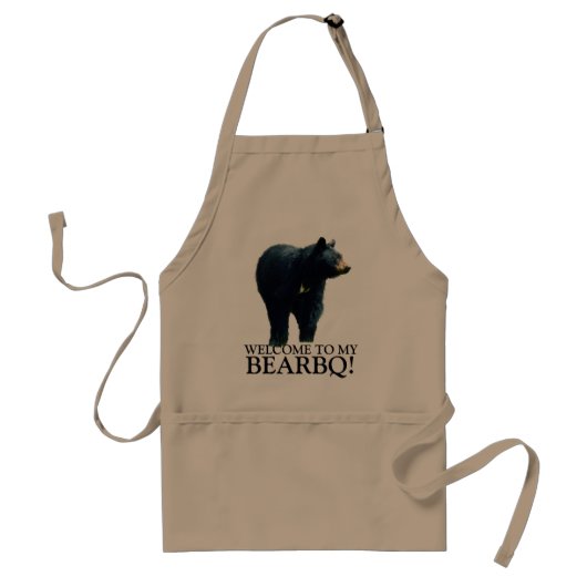 Tablier Amusant noir ours Barbecue Apron (Devant)
