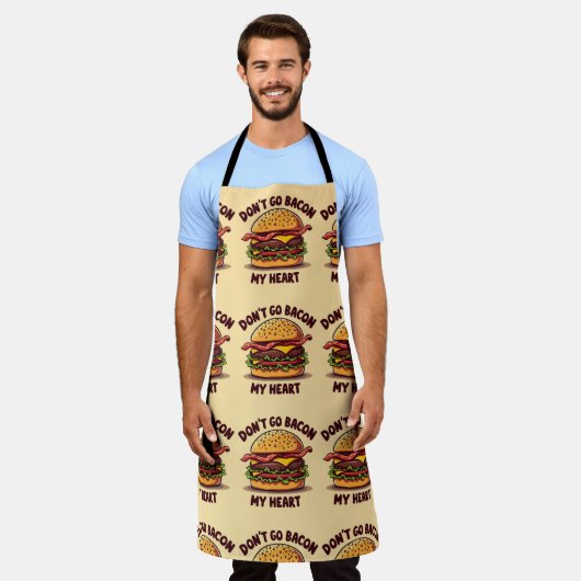 Tablier Amusant Pun Alimentaire Bacon Lover Cheeseburger D (Porté)