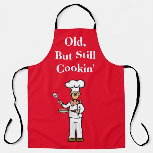 Tablier Amusant Vieux Gris Haired Homme Chef Apron (Recto)