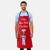 Tablier Amusant Vieux Gris Haired Homme Chef Apron (Porté)