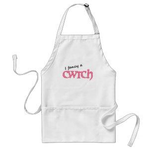 Tablier Amusant Welsh Cwtch Apron, Red Check En vichy