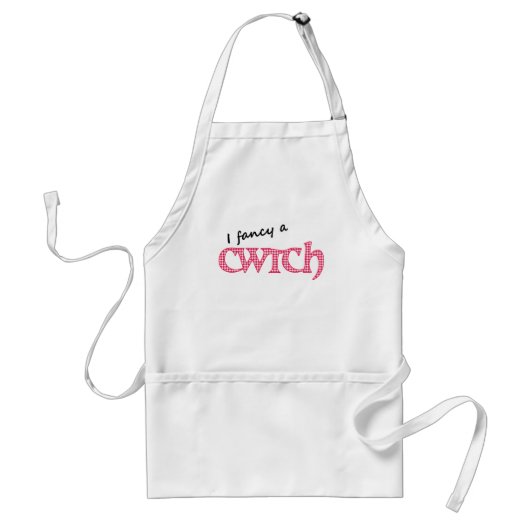 Tablier Amusant Welsh Cwtch Apron, Red Check En vichy (Devant)
