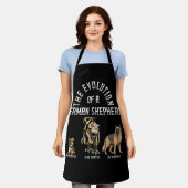 Tablier Amusante évolution berger allemand Dinosaurus chie (Porté)