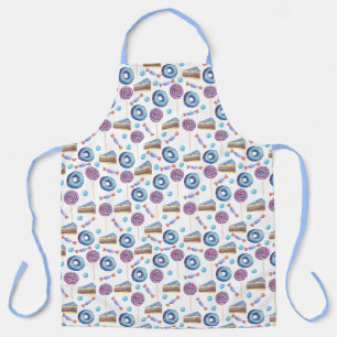 Tablier Amusants Blue Donuts et Cupcakes Motif Apron