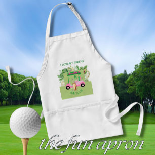 Tablier Amusants Golf Panier Monogramme Nom Love Greens