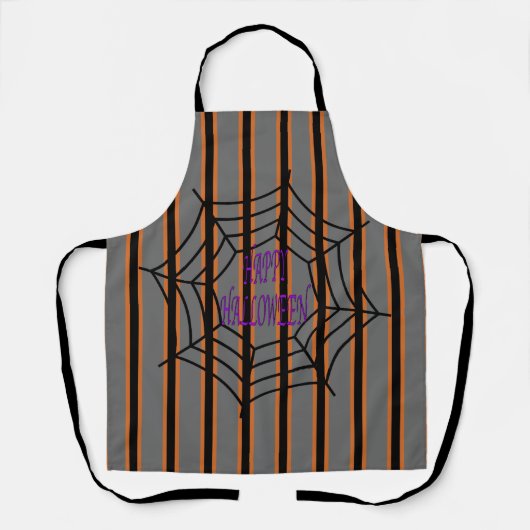 Tablier Amusement et fantaisie Halloween Spider Webs (Recto)