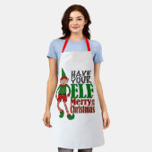 Tablier Amusez-vous un joyeux petit apéro de Noël (Porté)