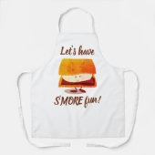 Tablier Amusons-nous avec le Cartoon Brown blanc S'more fu (Recto)