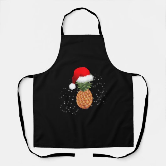Tablier Ananas de Noël avec Noël Chapeau Noël Noël (Recto)