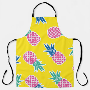Tablier Ananas Frenzy : Caricature Vintage.