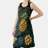 Tablier Ananas, palmiers feuilles : motif tropical. (Insitu)