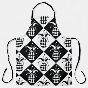 Tablier Ananas stylisé. Arlequin casquette et rhombus. Mer
