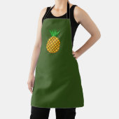 Tablier Ananas sur Arrière - plan vert (Insitu)