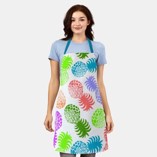 Tablier Ananas Tropical Momona Hawaiian - Multi (Porté)