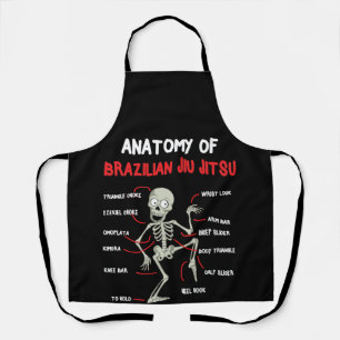 Tablier Anatomie Du Brésilien Jiu Jitsu BJJ Skeleton