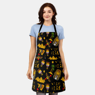 Tablier Ancien Motif égyptien Hiéroglyphique Arrière - pla