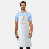 Tablier Ancrage or nom personnalisé nautique (Porté)