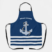 Tablier Ancre bleu marine rayée (Recto)