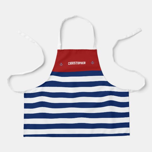 Tablier Ancre marine Marine Marine Bleu Blancs (Recto)