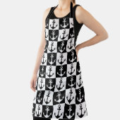 Tablier Ancre Motif de bloc noir blanc À damiers (Insitu)