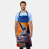 Tablier Âne aux yeux bleus *personnalisez* (Porté)