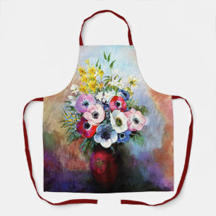 Tablier Anémones par Odilon Redon
