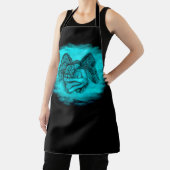 Tablier Angel Eros en amour, design noir et vert (Insitu)