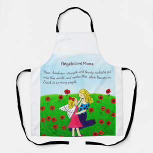 Tablier Angels Love Mom All-Over Print Apron