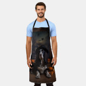 Tablier Anglais Cocker Espagnol Citrouille Halloween effra (Porté)