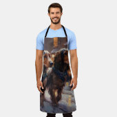 Tablier Anglais Cocker Spaniel Noël Festin Saison (Porté)