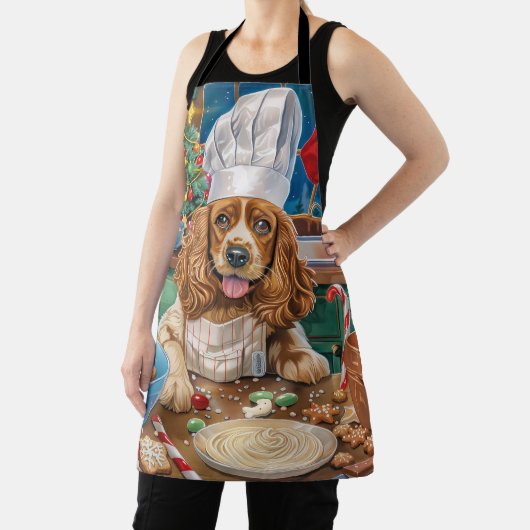 Tablier Anglais Cocker Spaniel Vacances Baking : Noël (Insitu)