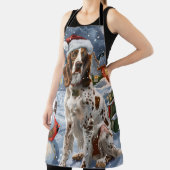 Tablier Anglais Setter Winter Wonderland Christmas Joy (Insitu)