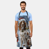 Tablier Anglais Setter Winter Wonderland Christmas Joy (Porté)