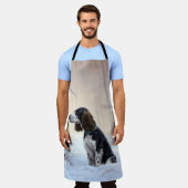 Tablier Anglais Springer Spaniel Laissez-le neiger Noël (Porté)