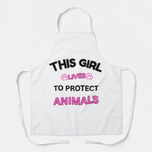 Tablier Animal Advocate Apron - Cette fille vit pour proté
