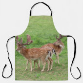 Tablier animal, cerf, faune, forêt, prairie, chasse, n (Recto)