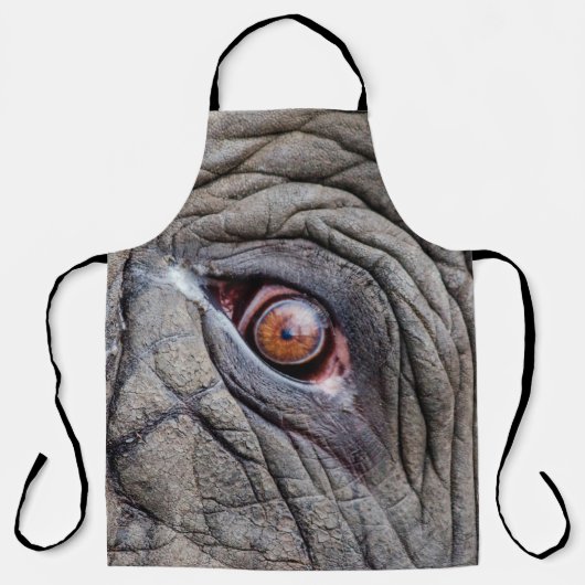 Tablier Animal elephant eye close up (Recto)