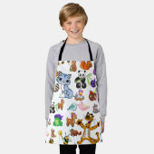 Tablier Animaux colorés Motif (Porté)