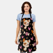 Tablier Animaux de compagnie motifs mignonne Amoureux chio (Porté)