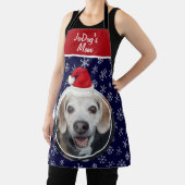 Tablier Animaux de compagnie Red Santa Hat Snowflakes Navy (Insitu)