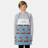 Tablier Animaux de ferme et tracteur rouge Barnyard Boys M (Porté)